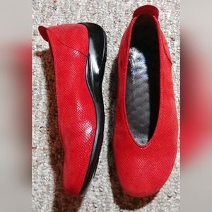 Wolky red ballet flat shoes